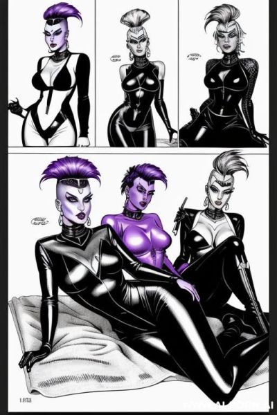 ((((image comic-drawing cartoon style)))) by giger. ((anal missionary)), (((3 sci-fi atompunk men and 3 sci-fi lesbian arab woman fucking))), ((laying on the blanket)), ((broad chin)), (pretty face), - ai-porn.ai on pornintellect.com