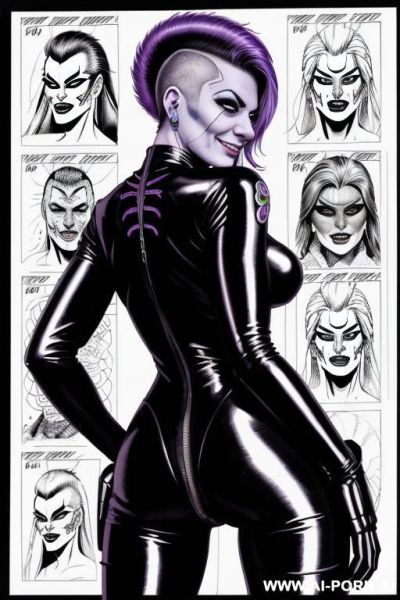 ((((image comic-drawing cartoon style)))) by giger. ((anal missionary)), (((3 sci-fi men and 3 sci-fi lesbian woman fucking))), ((laying on the spaceship ladder)), ((broad chin)), (pretty face),, by - ai-porn.ai on pornintellect.com
