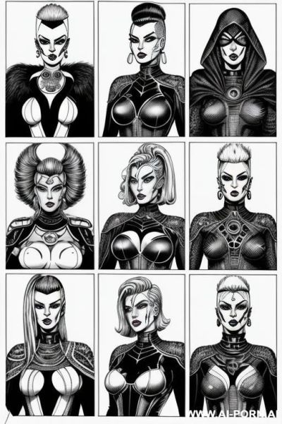 ((((image comic-drawing cartoon style)))) by giger. ((anal missionary)), (((3 sci-fi atompunk men and 3 sci-fi lesbian arab woman fucking))), ((laying on the blanket)), ((broad chin)), (pretty face), - ai-porn.ai on pornintellect.com