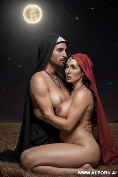 ((divine sacred holy virgin mother of god hugging and kissing bald misogynistic bald man)) ((biblical divine sacred holy mother of god)) ((completely nude with enormous tits and ass)) ((man sitting - ai-porn.ai on pornintellect.com
