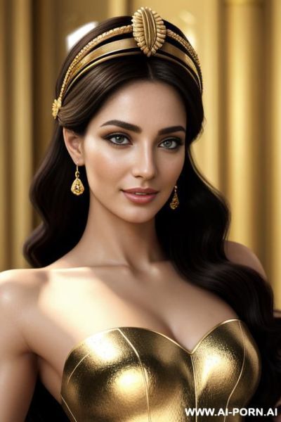 (olympic goddess) photo realistic (keep face) finely detail (perfect model face) highly detailed face, bright eyes, highly detailed eyes, sexy eyes, (eye contact) make up, alluring smile, highly detailed hands, highly detailed skin, makeup, big firm boobs - ai-porn.ai on pornintellect.com