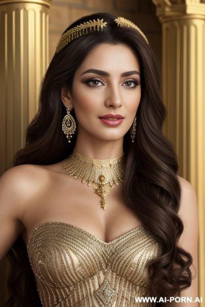 (olympic goddess) photo realistic (keep face) finely detail (perfect modrl face) highly detailed face, highly detailed eyes, sexy eyes, (eye contact) make up, alluring smile, highly detailed hands, - ai-porn.ai on pornintellect.com