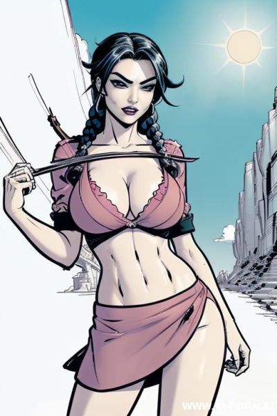 ((((image comic-drawing cartoon style)))) down level shot boobs in closedup ((((sky landscape bright sun)))) ((((pirate shio))))) ((((seductive gaze)))) pretty italian woman full lips smile shocked face - ai-porn.ai - Italy on pornintellect.com