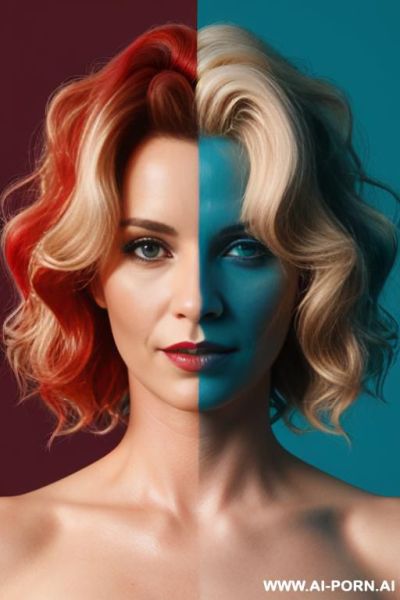 A nude 3d anaglyph (red and blue) picture of a woman - ai-porn.ai on pornintellect.com