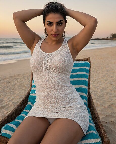 Beautiful girl with an ass to die for poses nude at the beach during sunset - pornpics.com on pornintellect.com