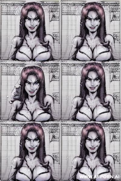 ((((in three panels))) ((((each panel a different pose sexy)))) ((((image comic-drawing cartoon style)))) down level shot boobs in closedup ((((sky landscape raining)))) ((((sexy killer vixen)))) - ai-porn.ai - Italy on pornintellect.com