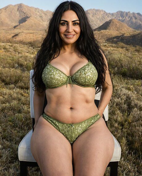 Older Indian woman strips to her birthday suit in a desert landscape - pornpics.com - India on pornintellect.com